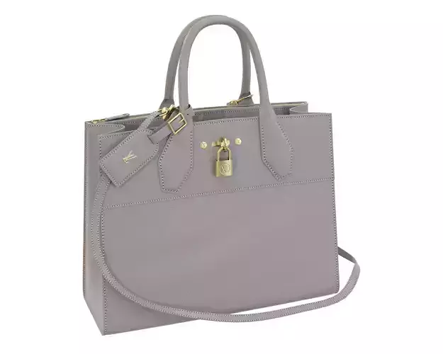 Louis Vuitton City Steamer Bag Cream Low-poly 3D model