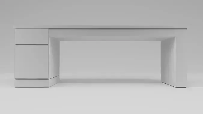 Contemporary Wood Office Desk Interior Furniture Table Drawers