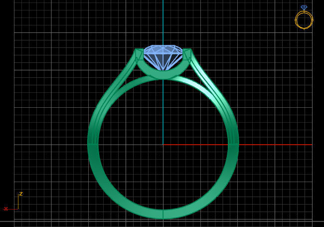 Single Stone Diamond Engagement Wedding Ring 3DM 23 3D print model_7