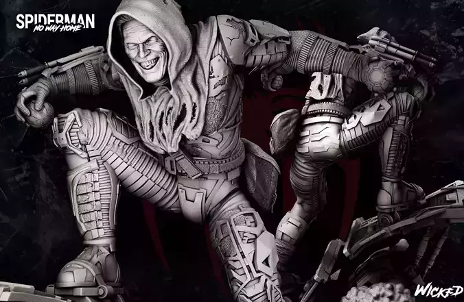 Wicked Marvel Green Goblin Sculpture 3D print model 3D print model