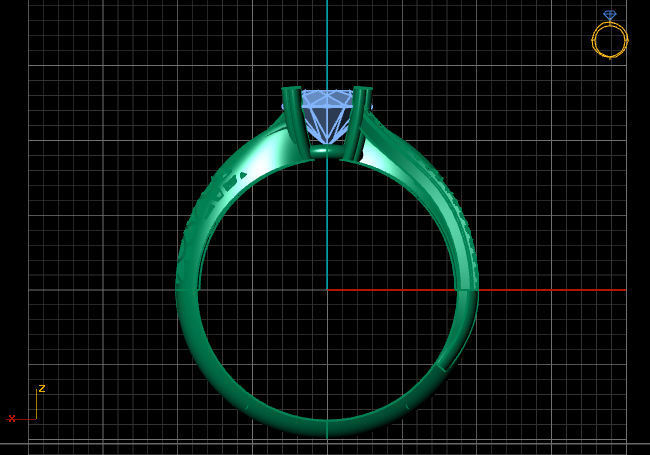 Single Stone Diamond Engagement Wedding Ring 3DM STL 17 3D print model_7