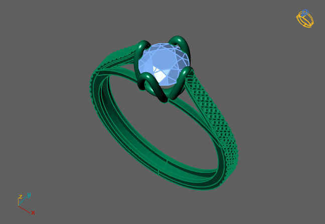 Single Stone Diamond Engagement Wedding Ring 3DM STL 16 3D print model_5