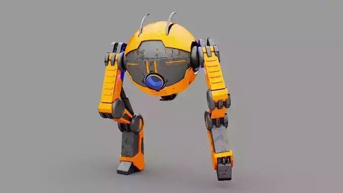 Combat robot  rigged character
