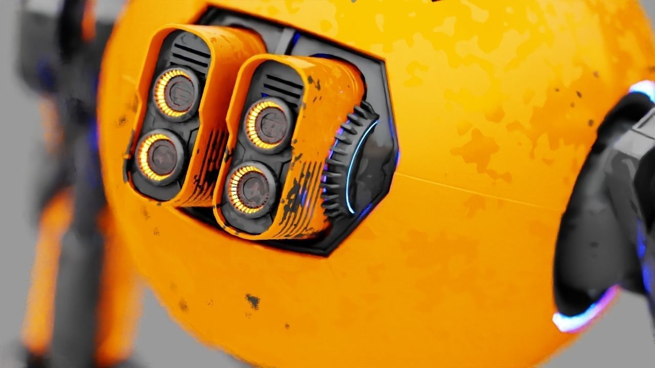 Combat robot  rigged character 3D model_15