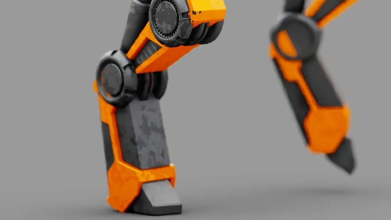 Combat robot  rigged character 3D model_17