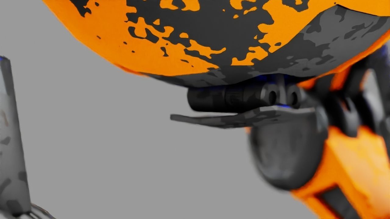 Combat robot  rigged character 3D model_20