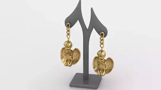 Earing Angel Low-poly 3D model