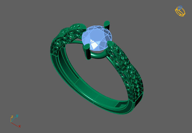 Single Stone Diamond Engagement Wedding Ring 3DM STL 15 3D print model_5