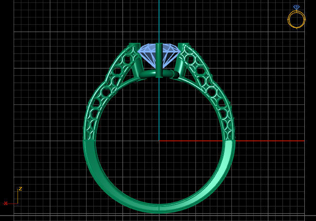 Single Stone Diamond Engagement Wedding Ring 3DM STL 15 3D print model_7