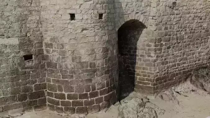 Beach Fort Wall - 3D scan