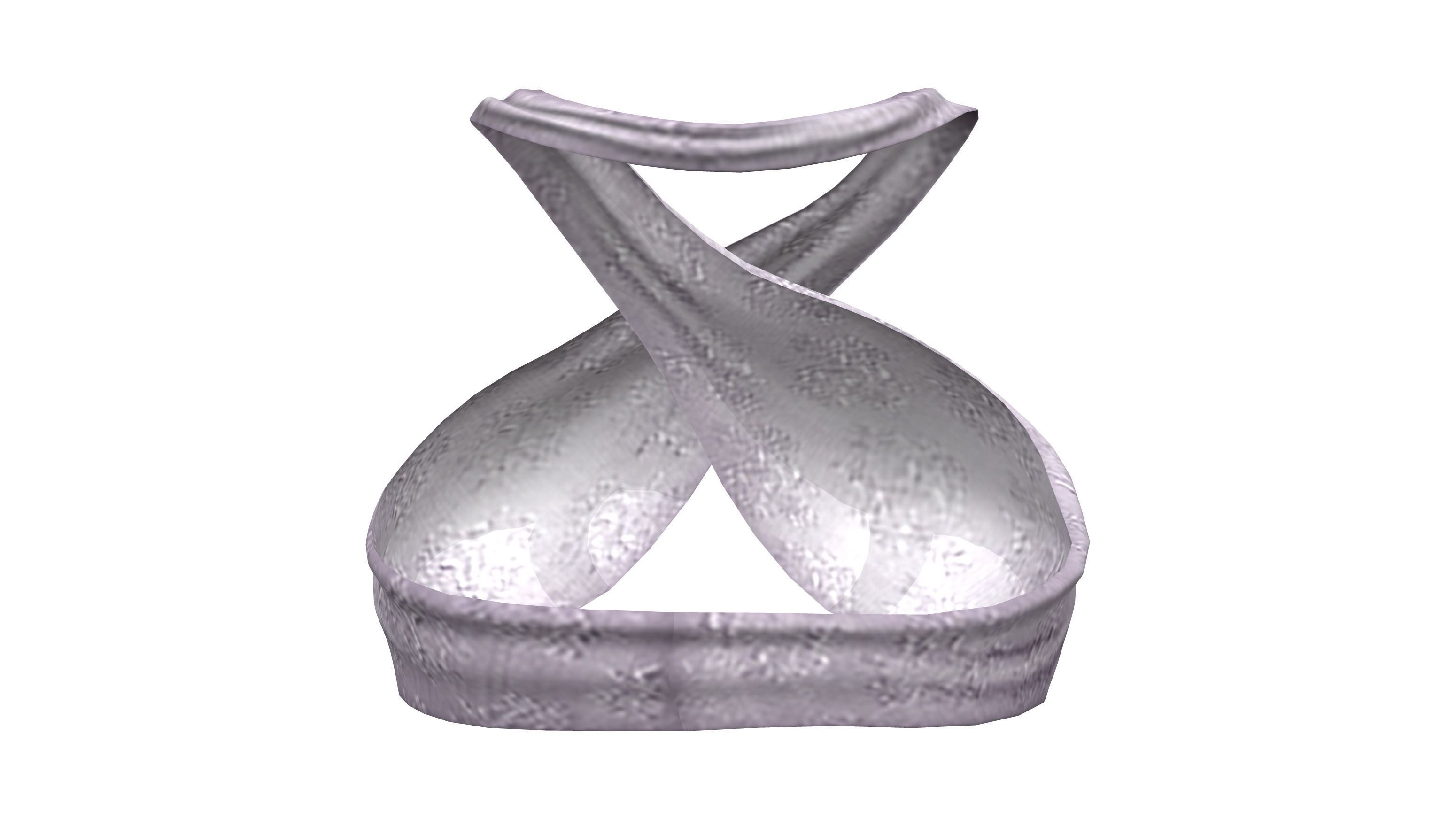 Wrap Around Neck Bikini Top Low-poly 3D model_5