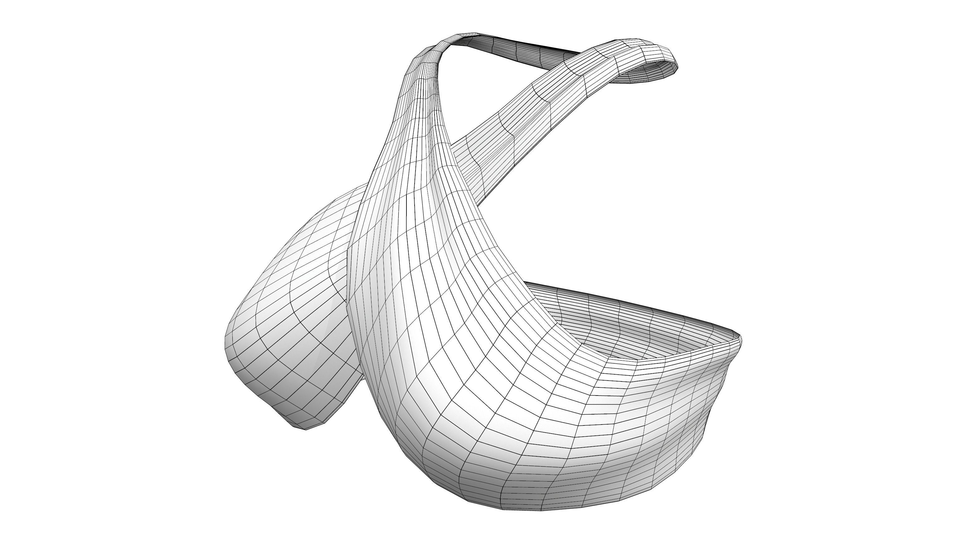 Wrap Around Neck Bikini Top Low-poly 3D model_8