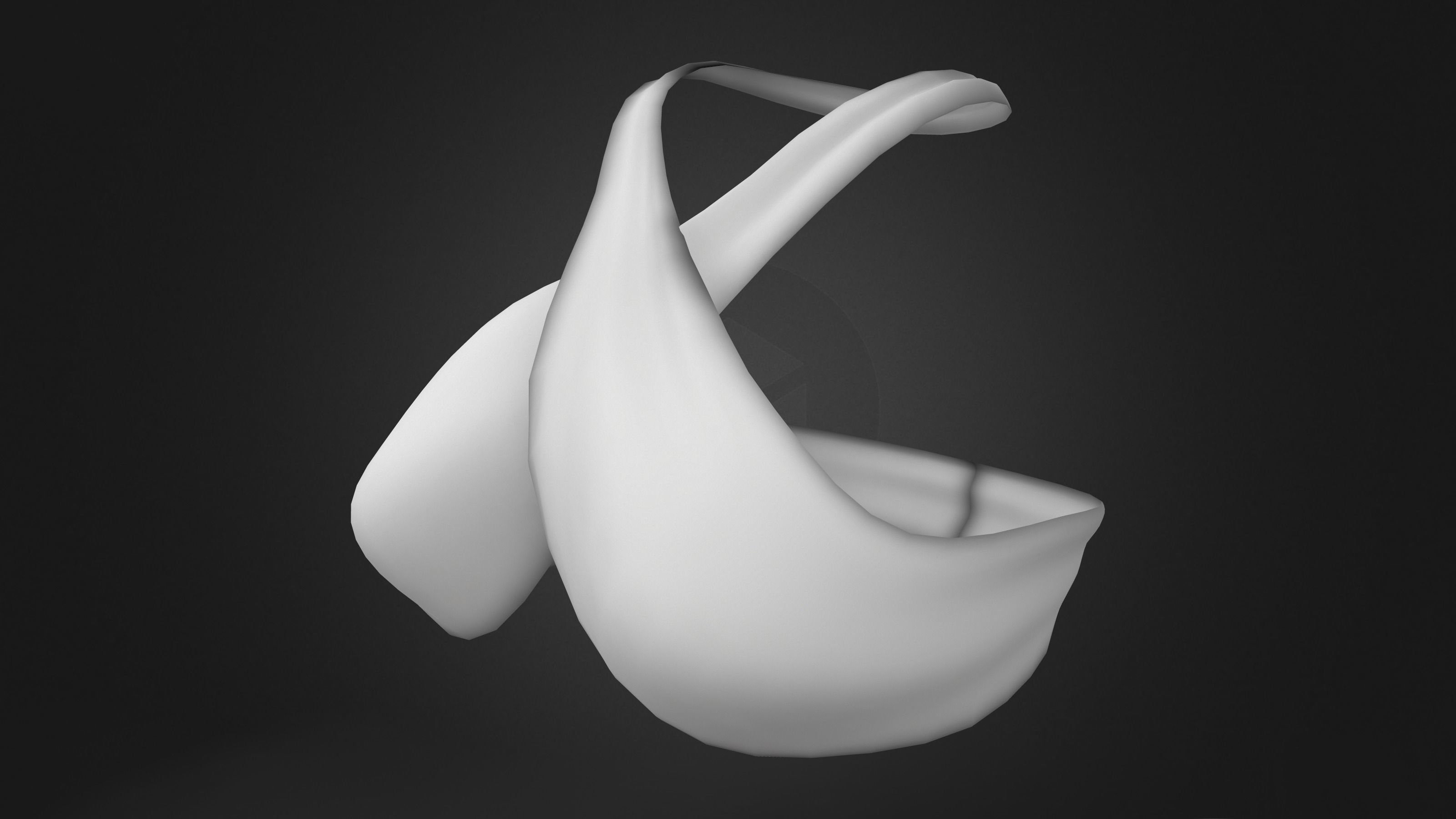 Wrap Around Neck Bikini Top Low-poly 3D model_9