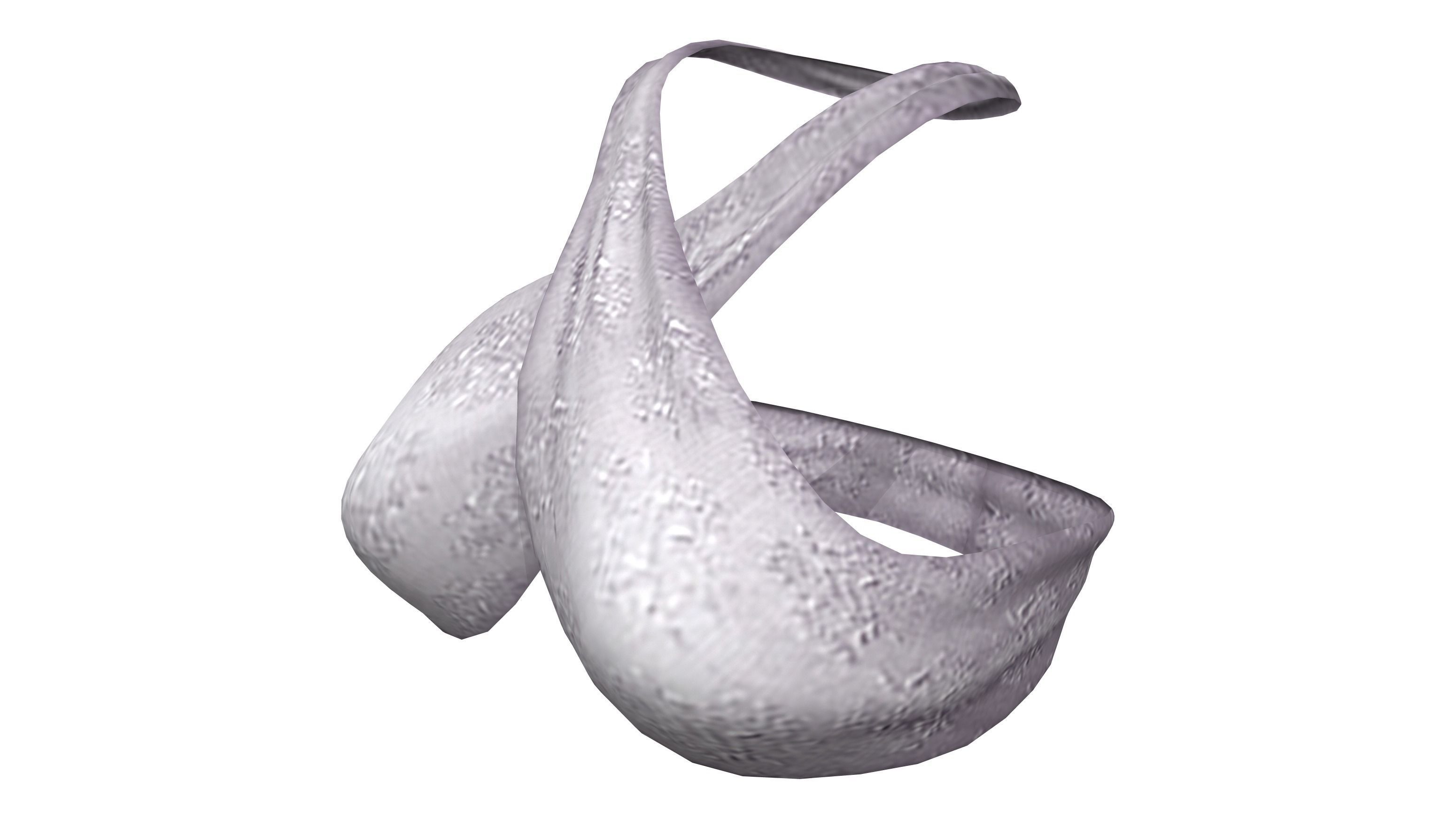 Wrap Around Neck Bikini Top Low-poly 3D model_3