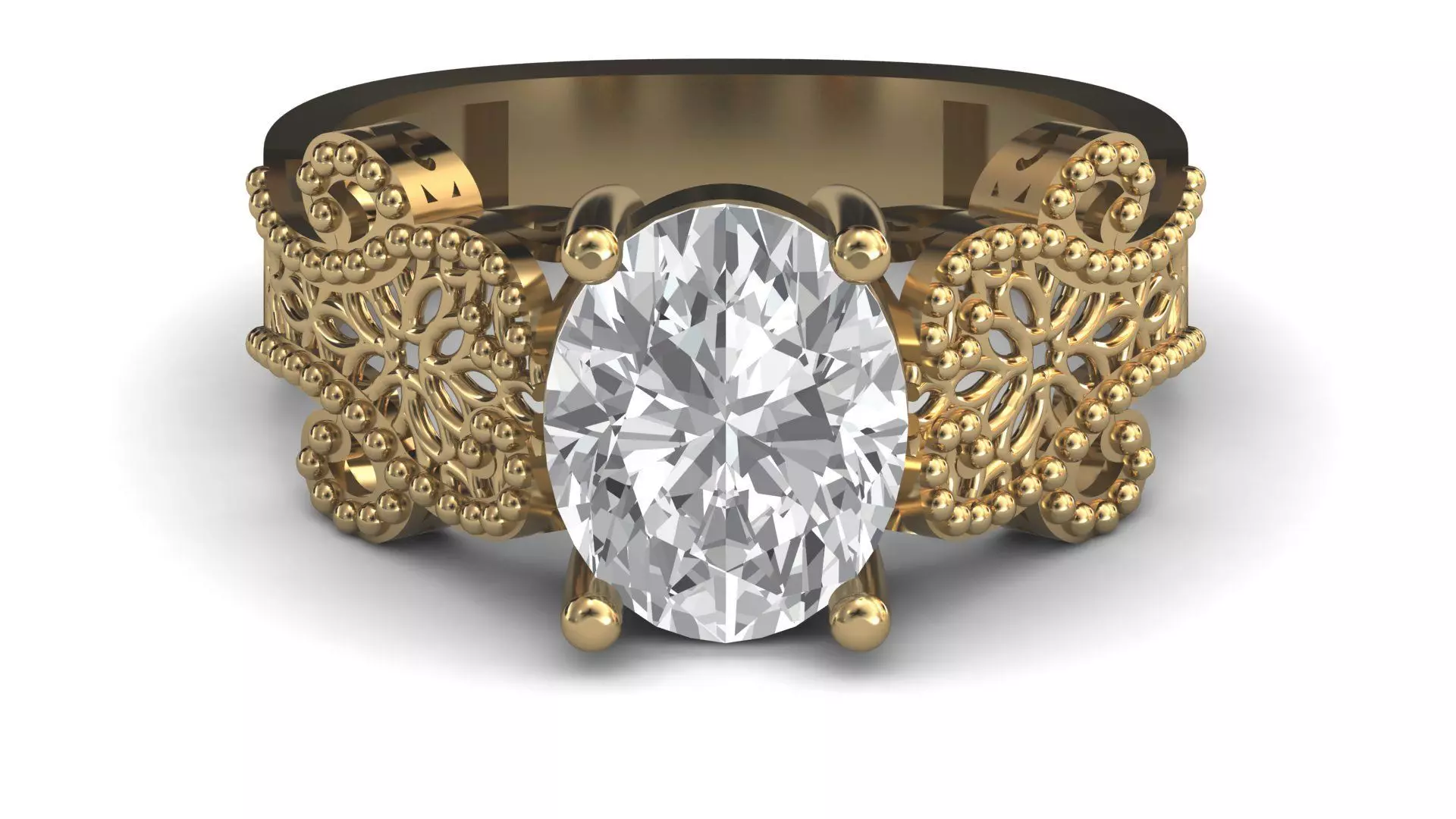 Single Stone Diamond Engagement Wedding Ring 3DM STL 14 3D print model_0