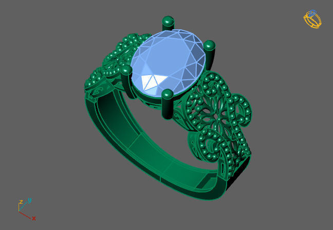 Single Stone Diamond Engagement Wedding Ring 3DM STL 14 3D print model_5