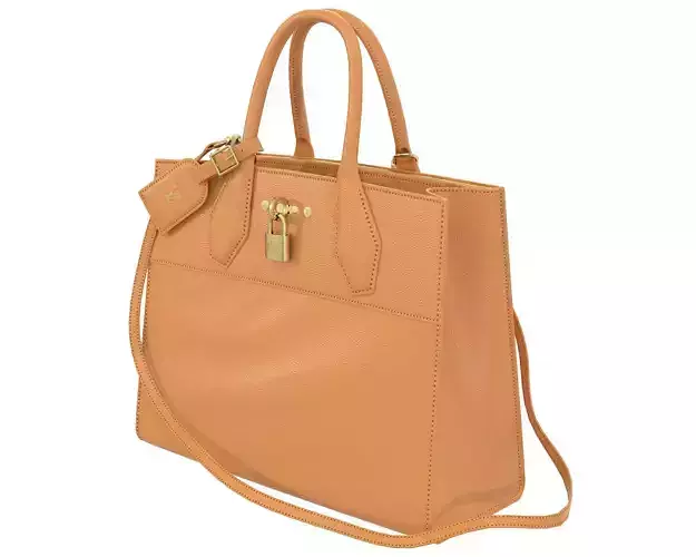 Louis Vuitton City Steamer Bag Orange Low-poly 3D model
