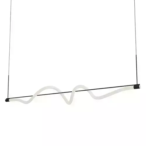 Cursive linear pendant