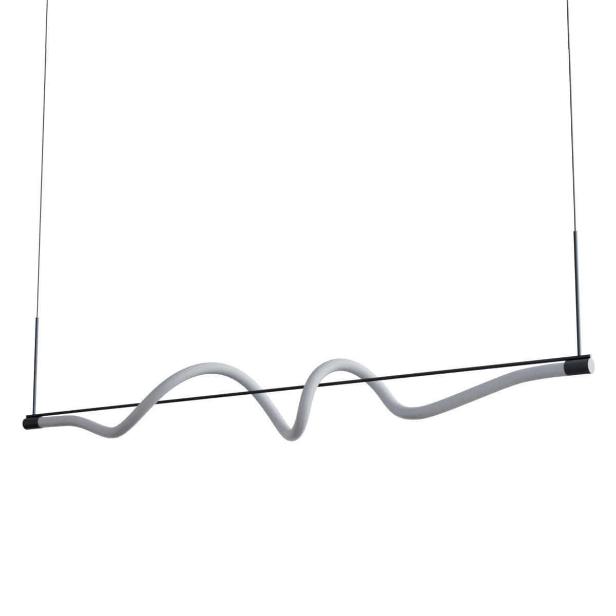 Cursive linear pendant 3D model_1