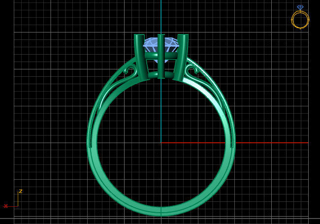 Single Stone Diamond Engagement Wedding Ring 3DM STL 12 3D print model_7