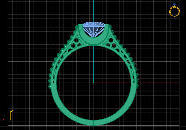 Single Stone Diamond Engagement Wedding Ring 3DM STL 11 3D print model_7