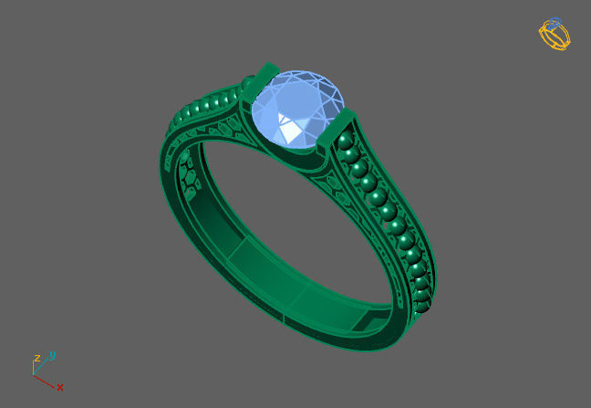 Single Stone Diamond Engagement Wedding Ring 3DM STL 11 3D print model_5