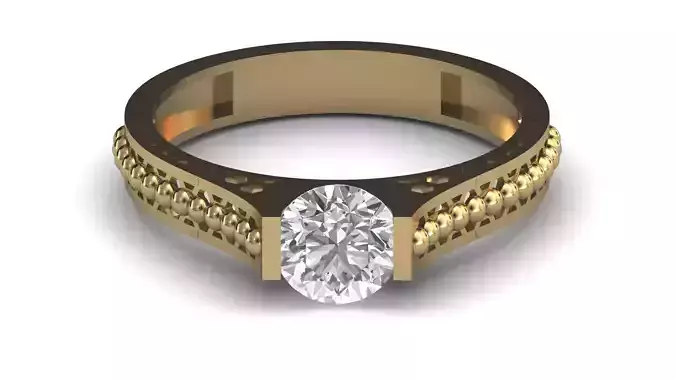 Single Stone Diamond Engagement Wedding Ring 3DM STL 11 3D print model