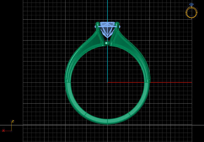 Single Stone Diamond Engagement Wedding Ring 3DM STL 100 3D print model_7