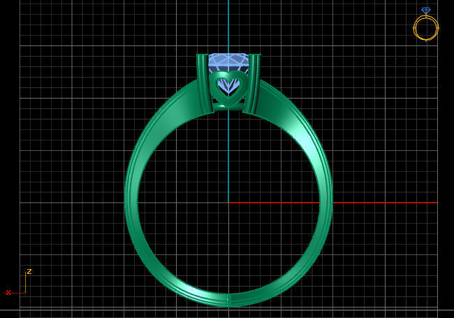 Single Stone Diamond Engagement Wedding Ring 3DM STL 10 3D print model_7