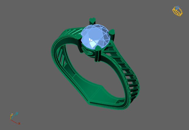 Single Stone Diamond Engagement Wedding Ring 3DM STL 10 3D print model_5