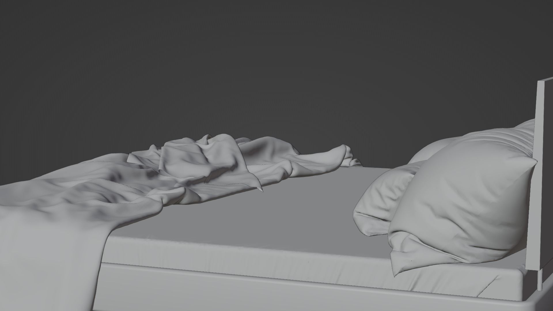 Bed High Poly with blanket 3D model_20