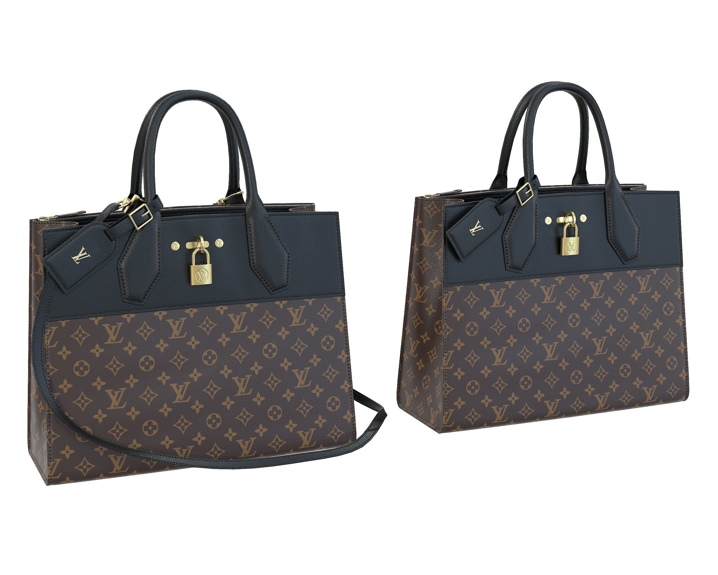 Louis Vuitton City Steamer Bag 3D Model Collection_10