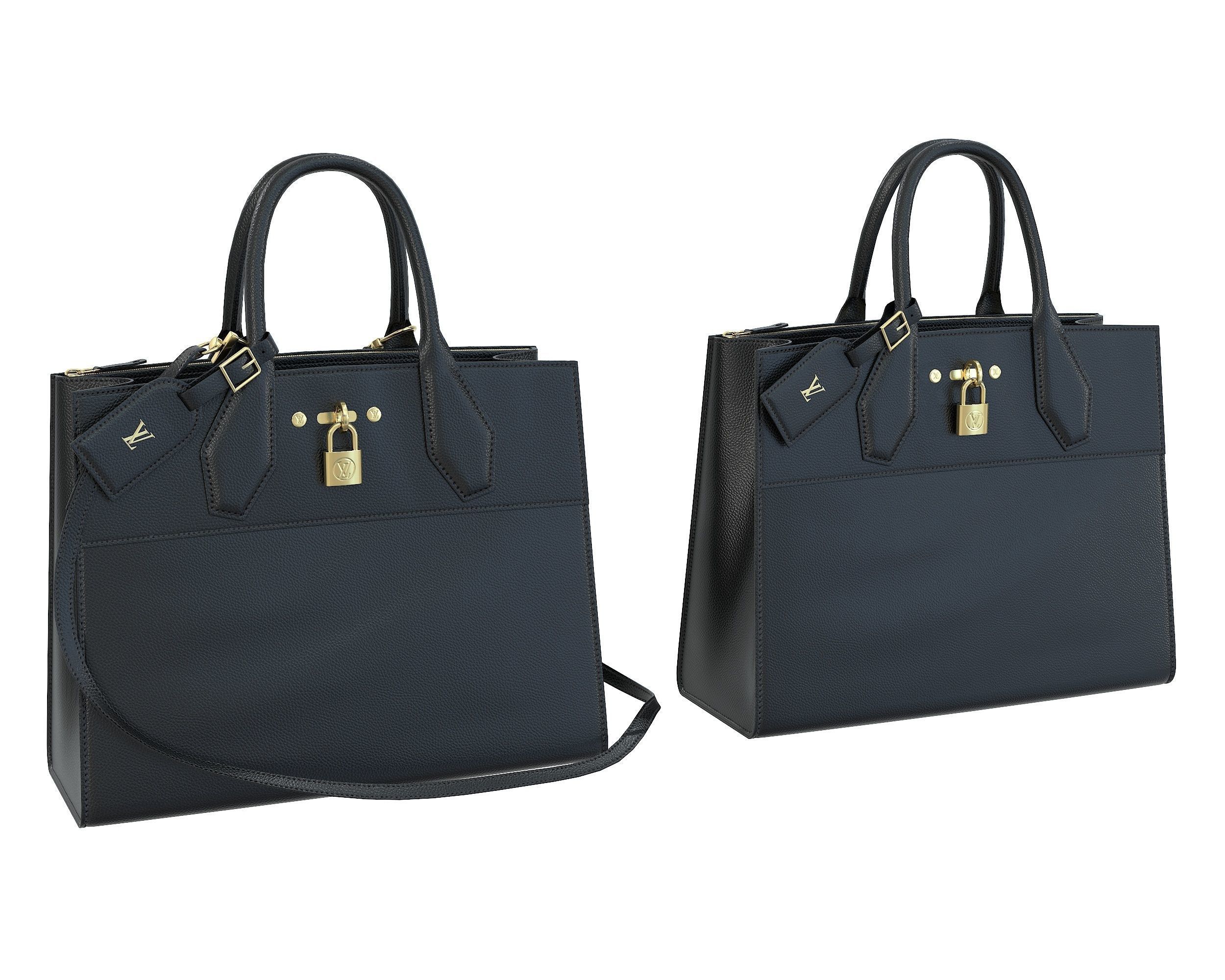 Louis Vuitton City Steamer Bag 3D Model Collection_11