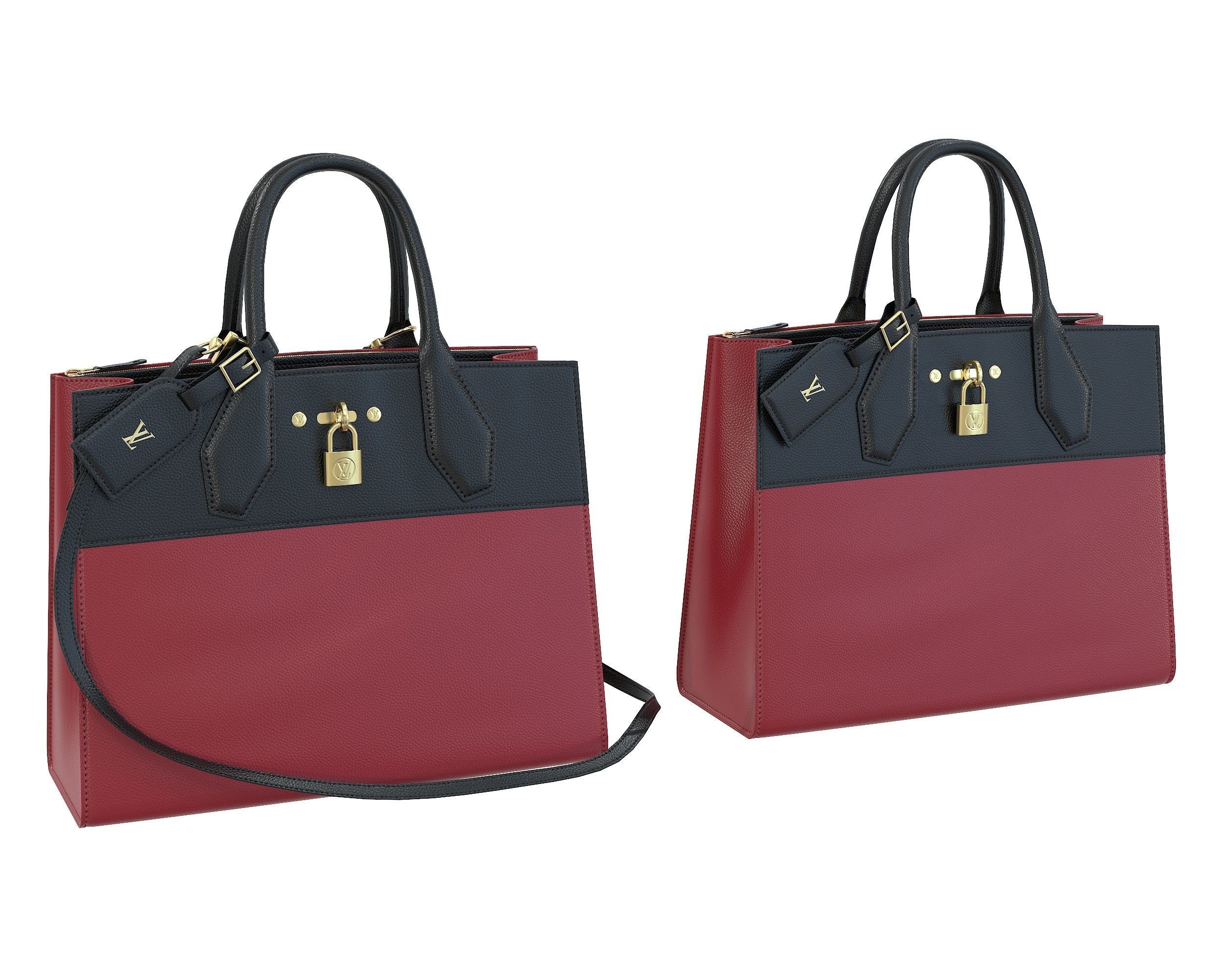 Louis Vuitton City Steamer Bag 3D Model Collection_12