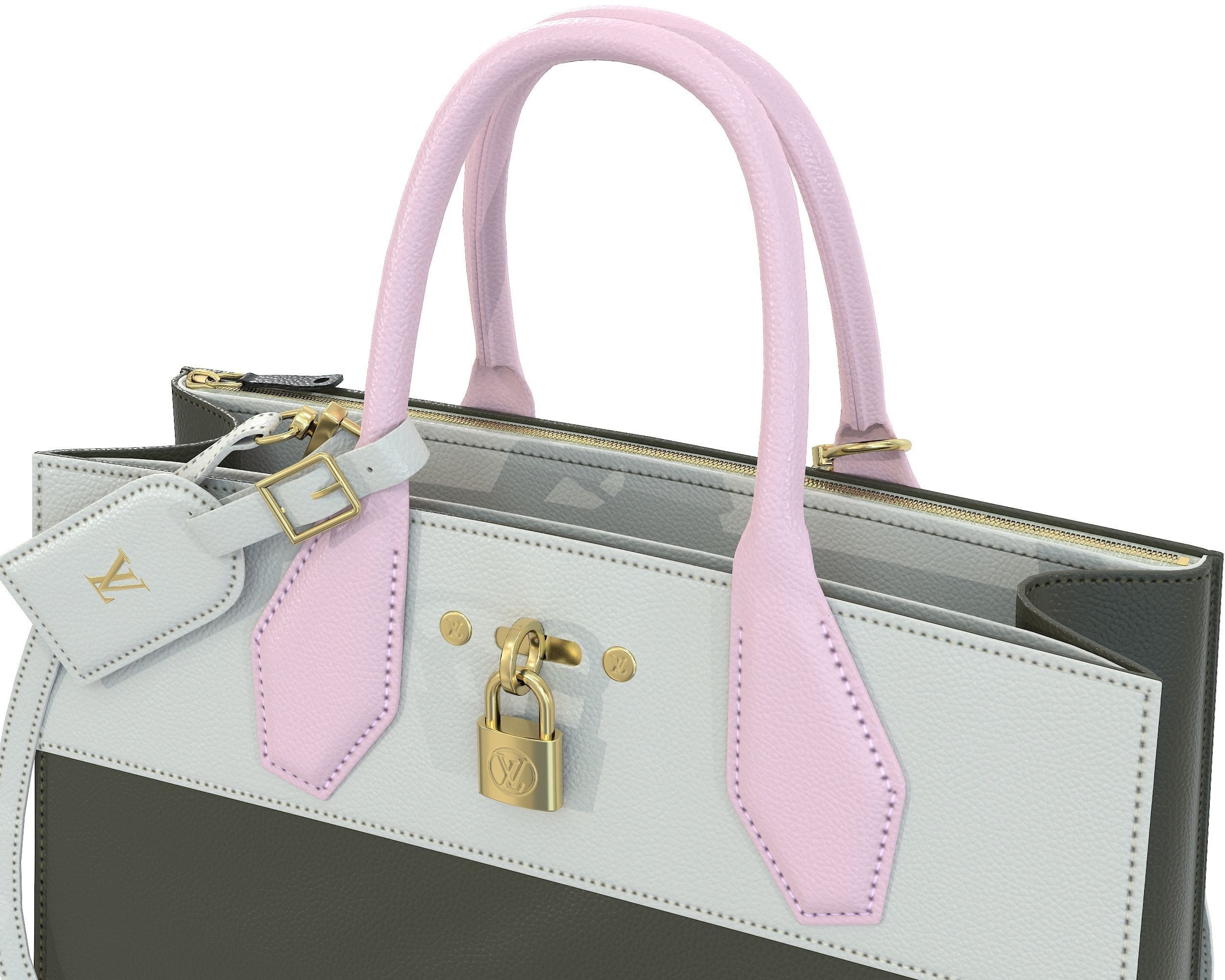 Louis Vuitton City Steamer Bag 3D Model Collection_19