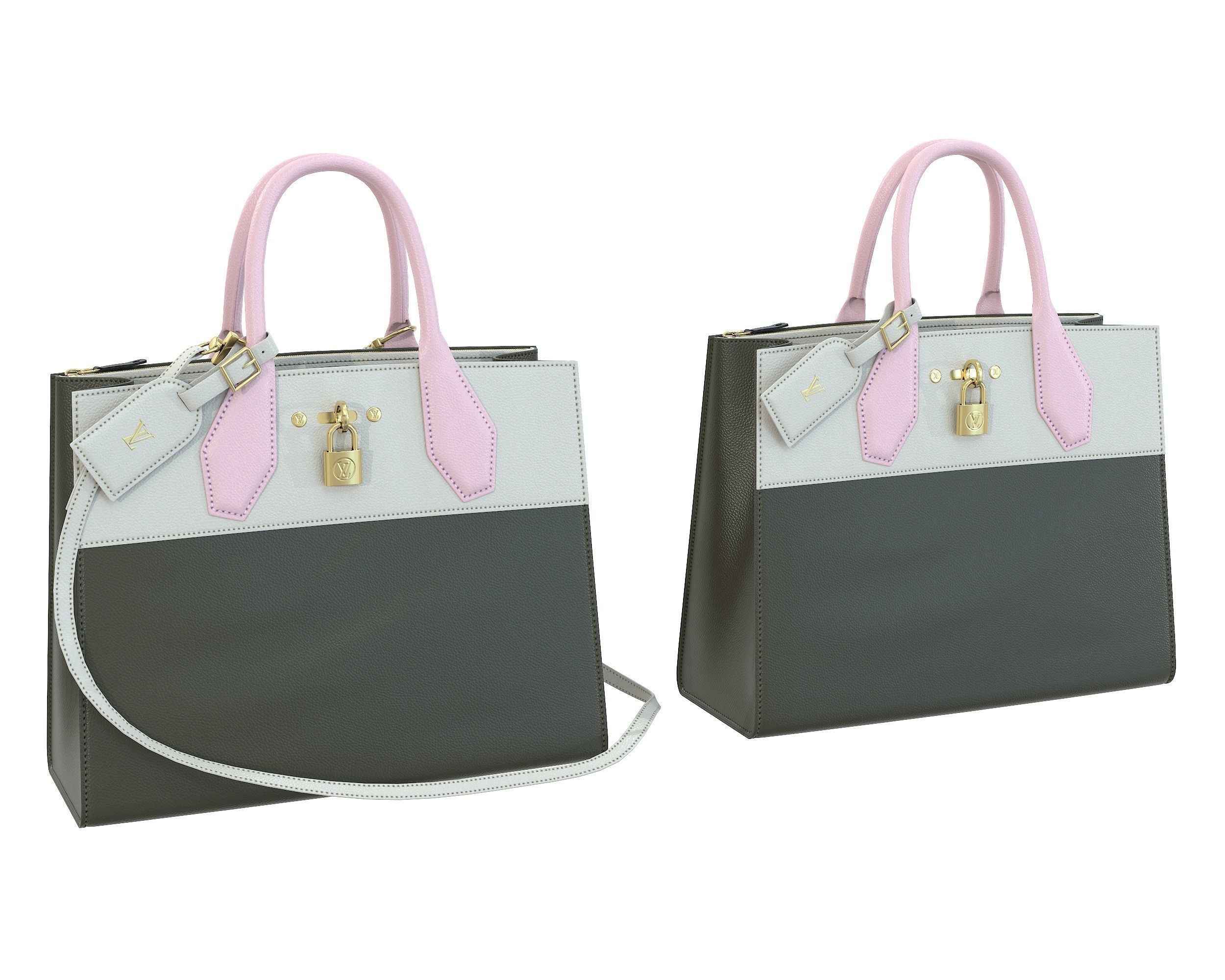 Louis Vuitton City Steamer Bag 3D Model Collection_22
