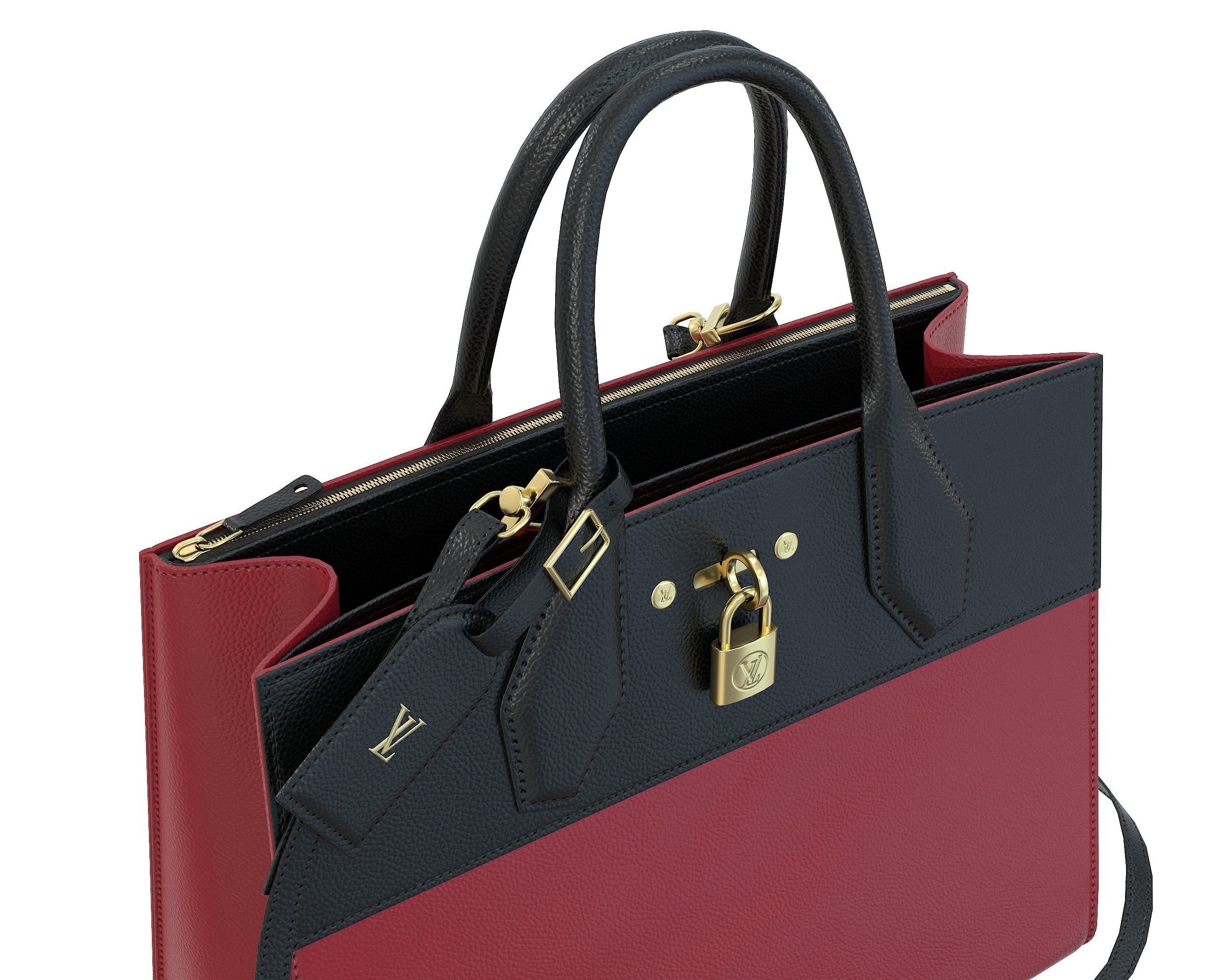 Louis Vuitton City Steamer Bag 3D Model Collection_25