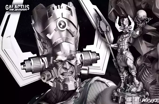 Wicked Marvel Galactus Sculpture 3D print model 3D print model