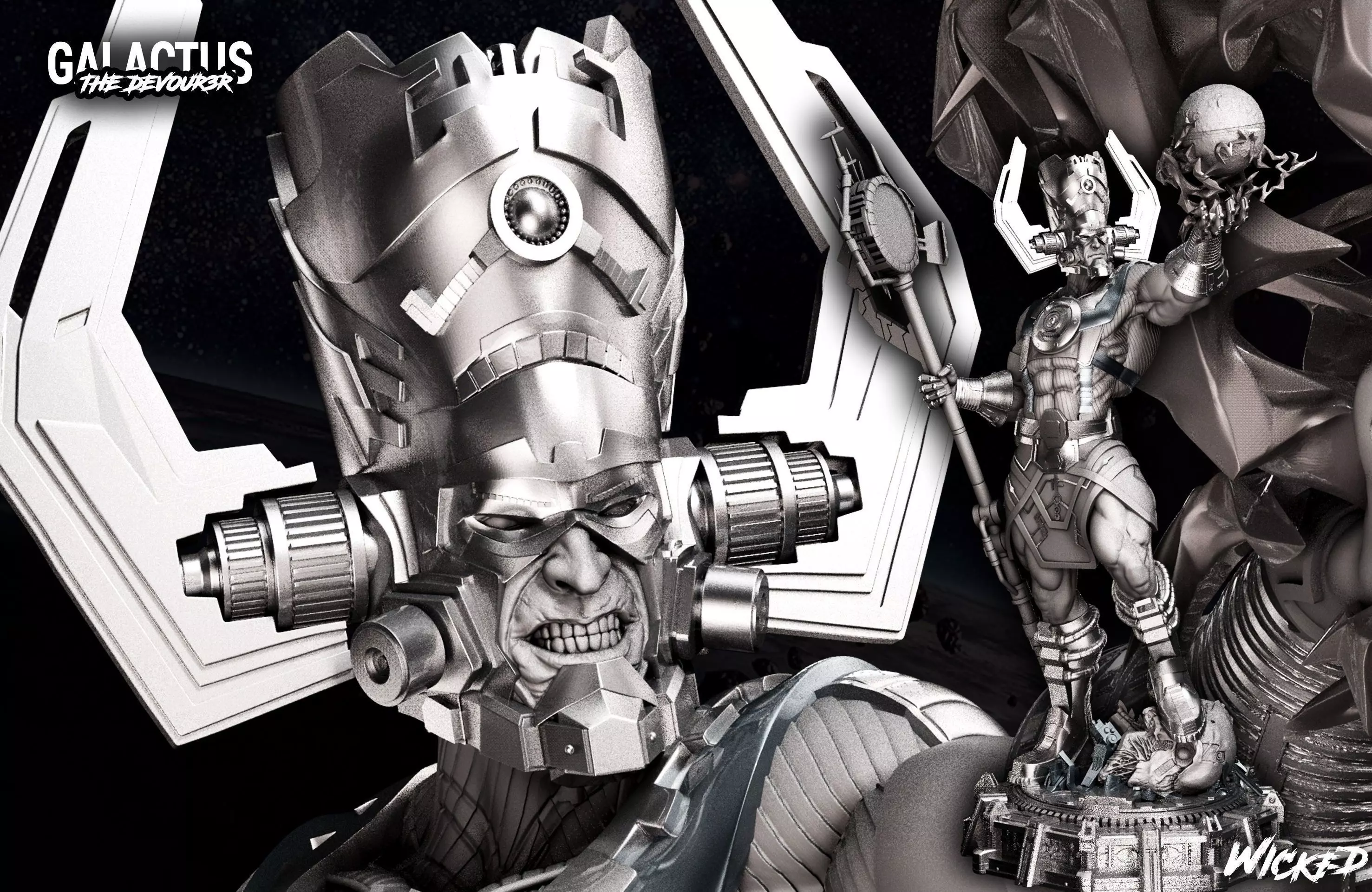 Wicked Marvel Galactus Sculpture 3D print model 3D print model_0