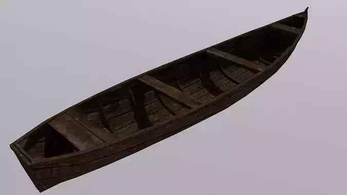 Fishing boat Low-poly 3D model