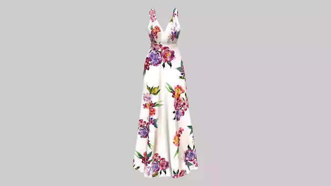 Long Backless Boho Maxi Dress