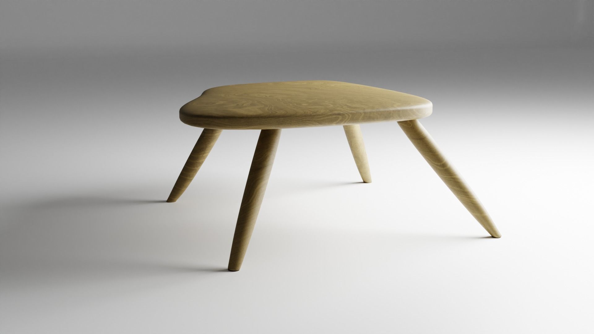 1950s Coffee Table  Low-poly 3D model_1