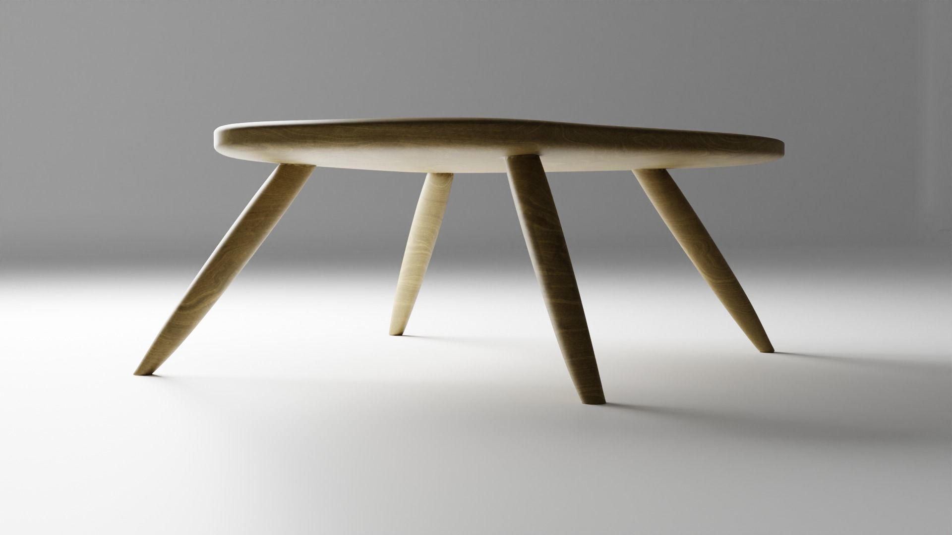 1950s Coffee Table  Low-poly 3D model_4