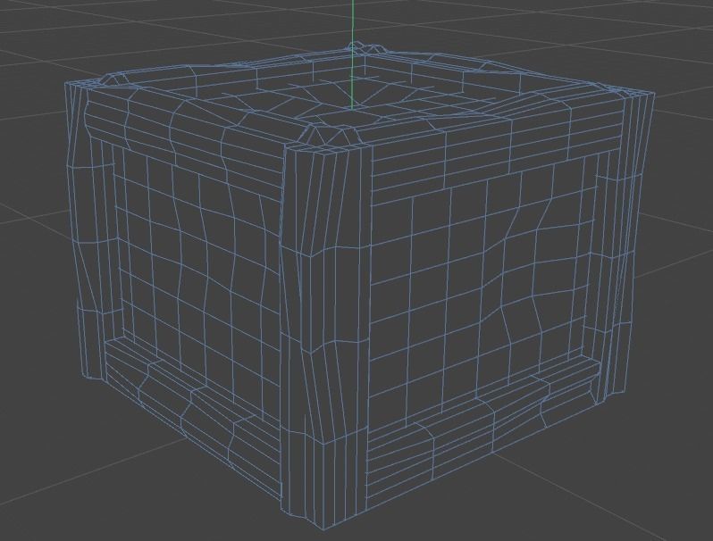 Box Low Poly wooden Free low-poly 3D model_3