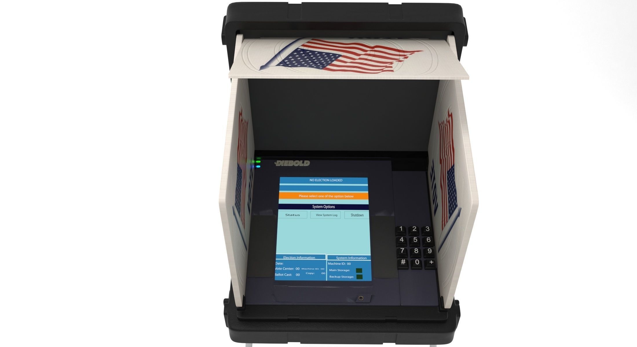 USA Voting machine 3D model_3
