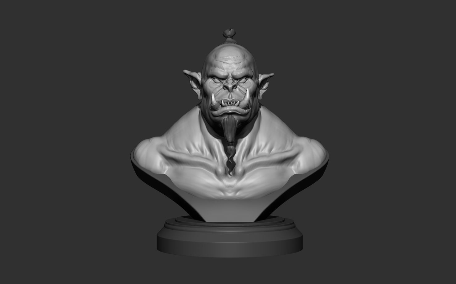 Orc Sculpture 3D print model_1