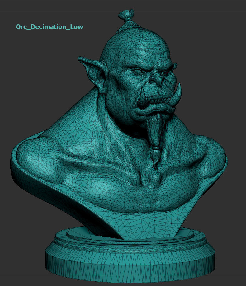 Orc Sculpture 3D print model_7