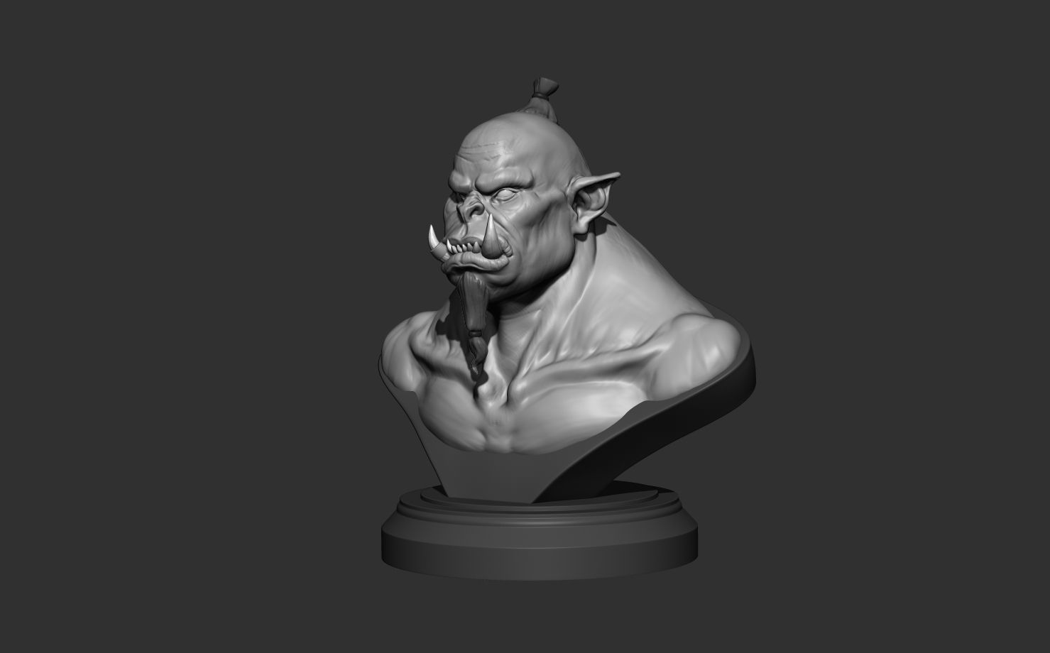 Orc Sculpture 3D print model_2