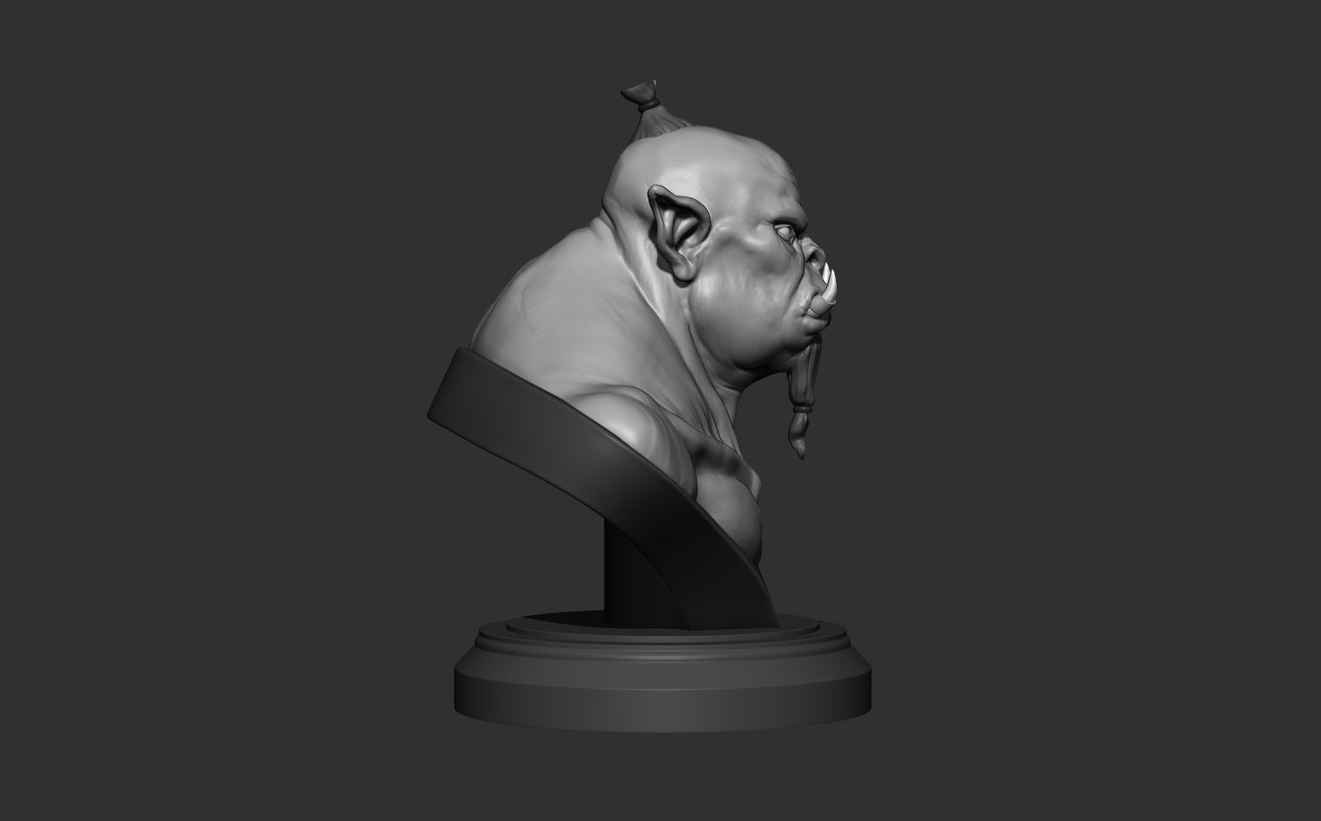 Orc Sculpture 3D print model_5