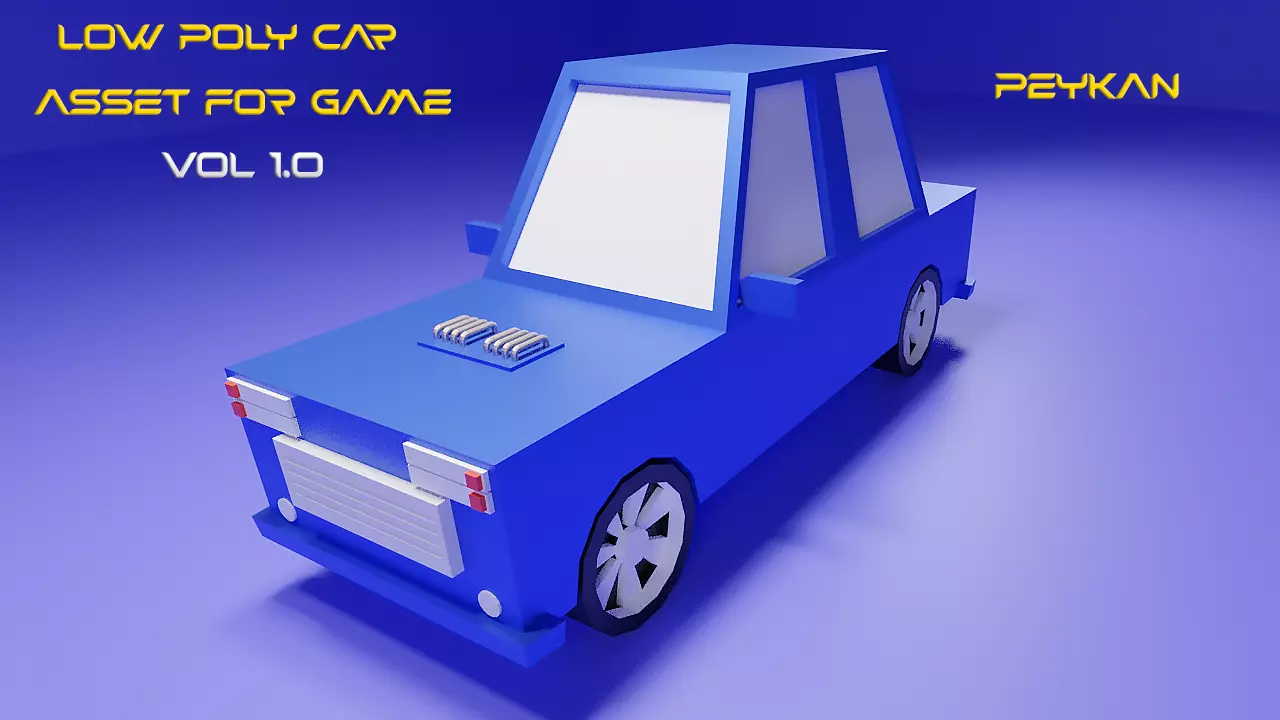 Low poly car - Peykan Free low-poly 3D model